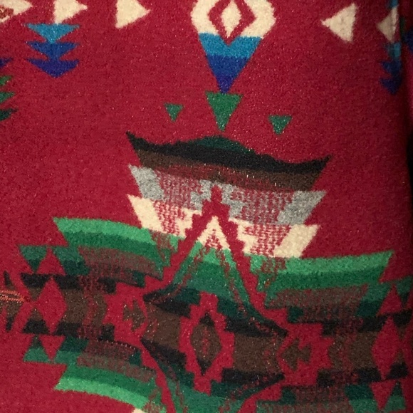 SOLD!!! M Pendleton Wool Shearling Indian Blanket Coat - Picture 6 of 14